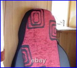 I To Fit Ford Transit 2007 Motorhome, Seat Covers, Mh-163 Burgundy Wine