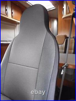 I-to Fit Ford Transit 2009 Motorhome Seat Covers, Dark Grey Sheen Mh-188