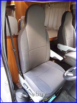 I-to Fit Ford Transit 2009 Motorhome Seat Covers, Dark Grey Sheen Mh-188