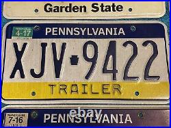 License Plates-14 DIFF-(20total) NJ, PA, MS-MotorHome, Comm, Trailer-all Years