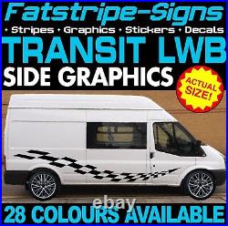 To fit FORD TRANSIT LWB GRAPHICS STICKERS STRIPES DECALS MK6 MK7 MOTORHOME MX
